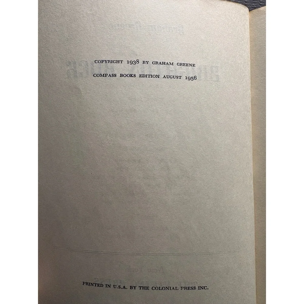 Brighton Rock‎ Graham Greene 1956 Compass Books Viking Press Vintage Paperback